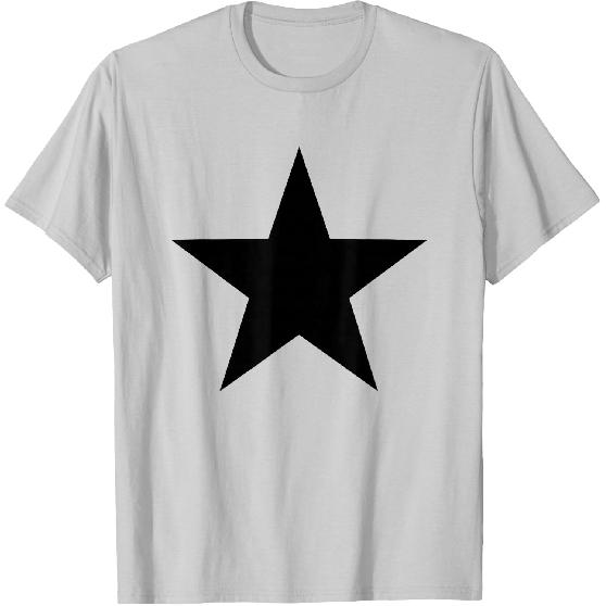 Cool Big Large Black Star T-Shirt