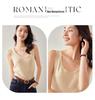 Women's Cashmere U-Neck Round Neck Knit Camisole - Solid Color, Warm, Twelve-Gauge