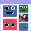 Cute Roblox Rainbow Friends Cartoon Print Bifold Wallet With Zipper Coin Bag