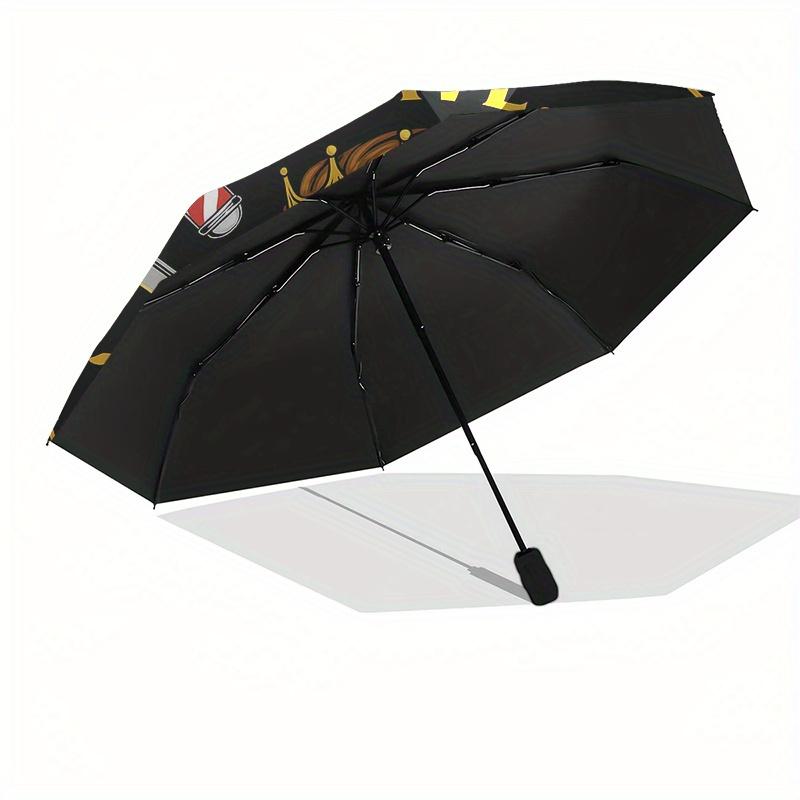 King of the Barbershop: Shave, Sip, Repeat StickerUmbrella, Portable 3-Fold Compact Umbrella,Christmas Gift ES373