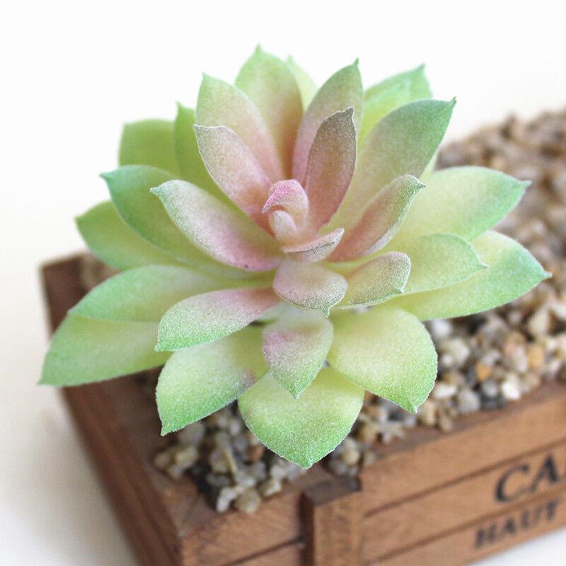 Artificial Flower Succulent Floral Mini Fake Diy Faux Plant Foliage Decor Garden