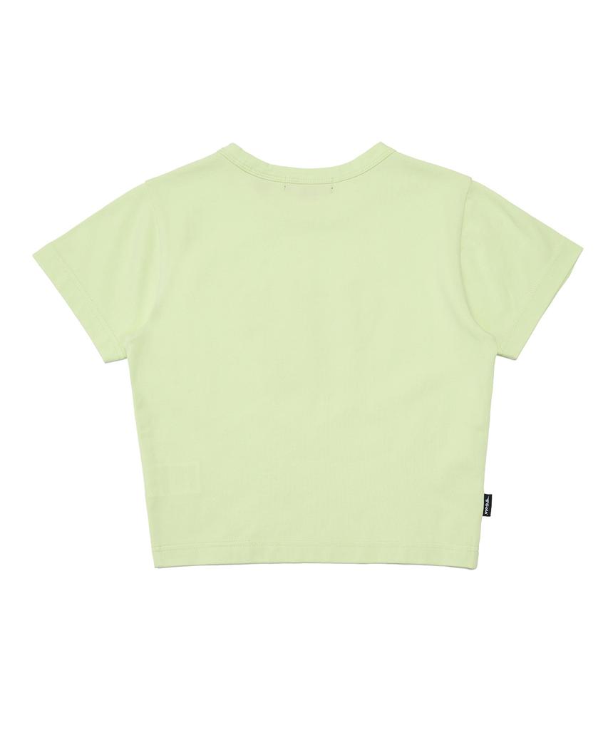 Gola W Big Logo Slim Crop T-Shirts [Lime]