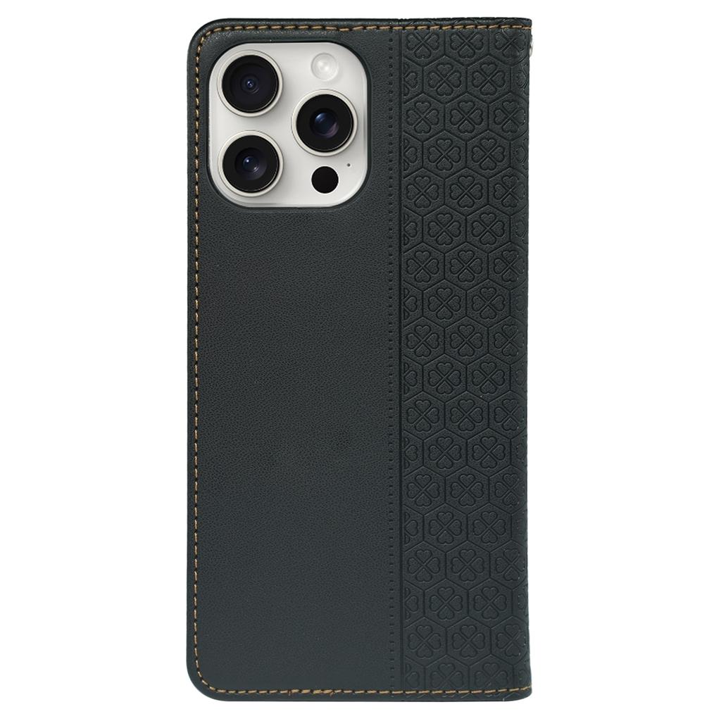 For iPhone 14 Pro Max Case Four-Leaf Clover Leather Wallet Phone Cover