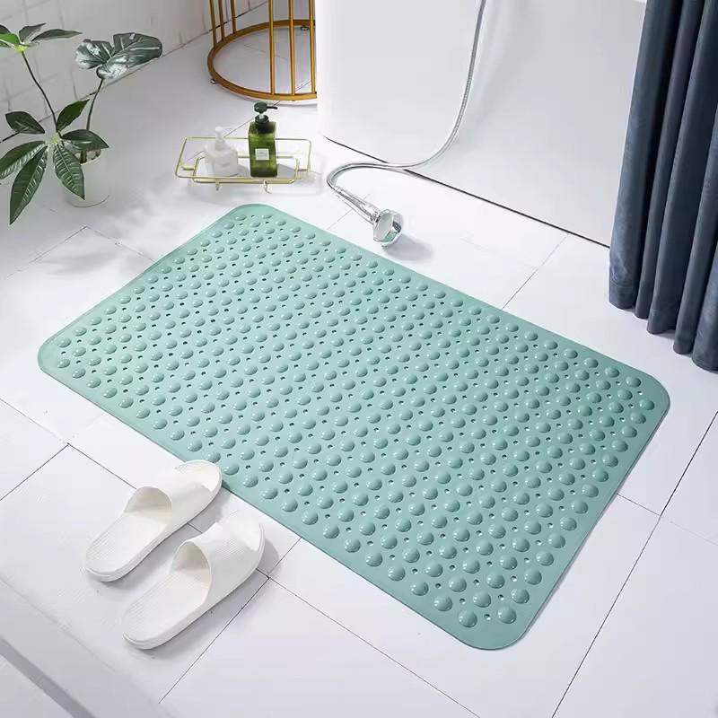 TPE Rutschfeste Duschmatte für Schwangere - Sicherheits-Saugfuß-Badematte mit Abfluss und Massage-Fußpolster