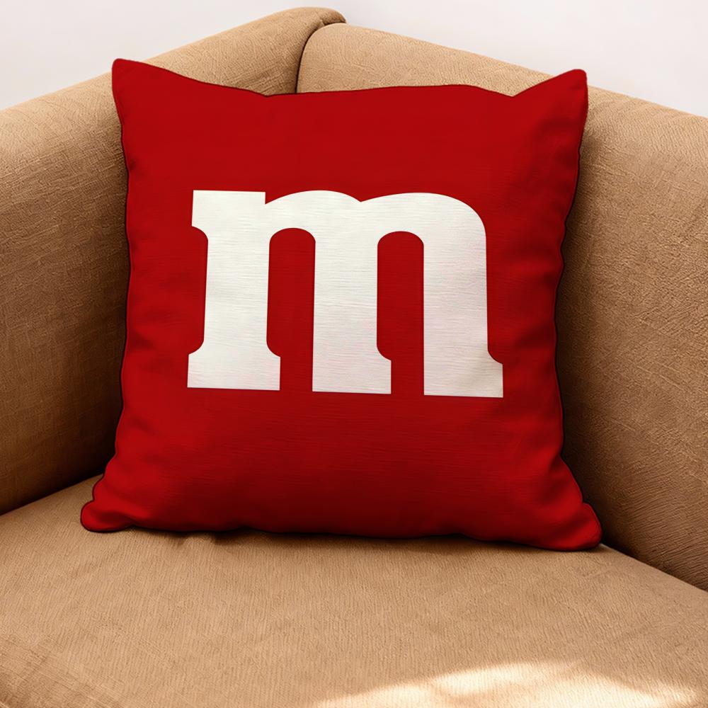 M&M's Cushion Cover Premium Comfort Reversible Pillow Cove -Two In One Design for Any Room & Car Interior