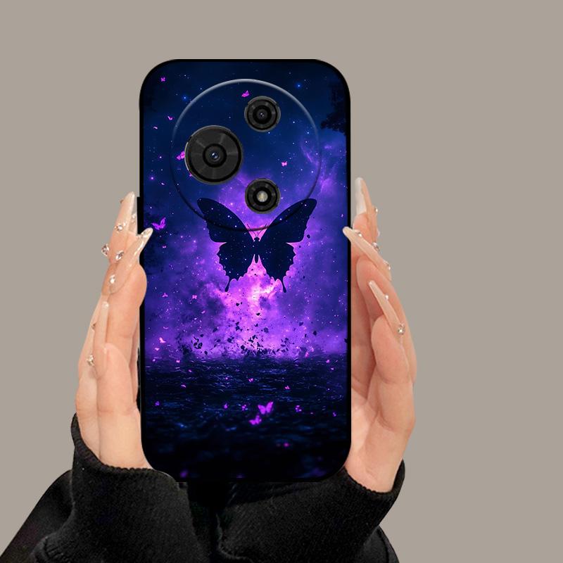 For TCL 605 T517D Case Cute Cartoon Painted Soft Silicone Cover for TCL 60 SE TCL605 60SE Luxury Shockproof Bumper Fundas Cases