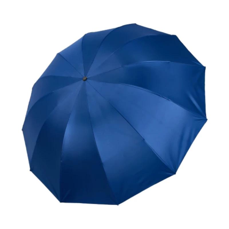 12-Rib Extra-Large Umbrella, Dual-Purpose for Sun and Rain, Sunshade Umbrella for Men and Women, Manual Reinforced Folding Sun Protection Umbrella