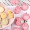 8 Pcs Moule Emporte-pièce à Fruits 3D Glaçage Fondant Plastique Moule Presse à Biscuits