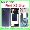 Back Housing Back Battery Cover LCD Front Middle Frame For OPPO Find X5 Lite Camera Lens Rear Door Housing Camera Lens Side
