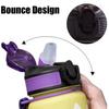1000ML Large Capacity Sports Water Bottle with Time-Tracking Straw Leak Proof Locking Flip Cover for Outdoor Fitness