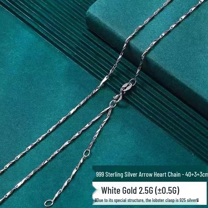 Double-Sided Lucky Four-Leaf Clover Pendant Necklace In S999 Sterling Silver - Versatile Clavicle Chain Gift for Girlfriend
