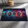 VIKAMA Gothic Horror Dragon Bat Pumpkin Unwelcome Doormat Dark Non Slip Rug Halloween Entrance Bedroom Spooky Home Decor