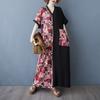 Dimanaf New Women 2025 Plus Size Summer Long Casual Dress Loose Linen Vintage Basic Maxi Dress 9844