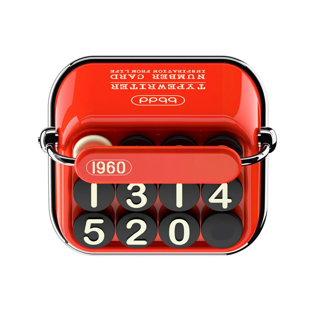 Car Interior Accessories Retro Typewriter Temporary Parking Card Auto License Stop Sign Telephone Number Plate