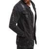 Men's  Winter Casual Vintage Wash Distressed Denim Jacket Coat Top Blouse
