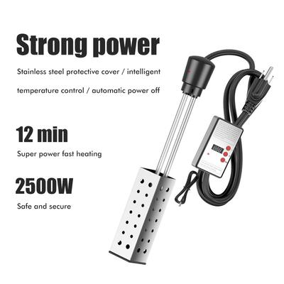 Elektryczny podgrzewacz zanurzeniowy, podgrzewacz wody do wiadra, domowy, zanurzalny, do wanny, basenu, z termostatem, z automatycznym wyłączaniem