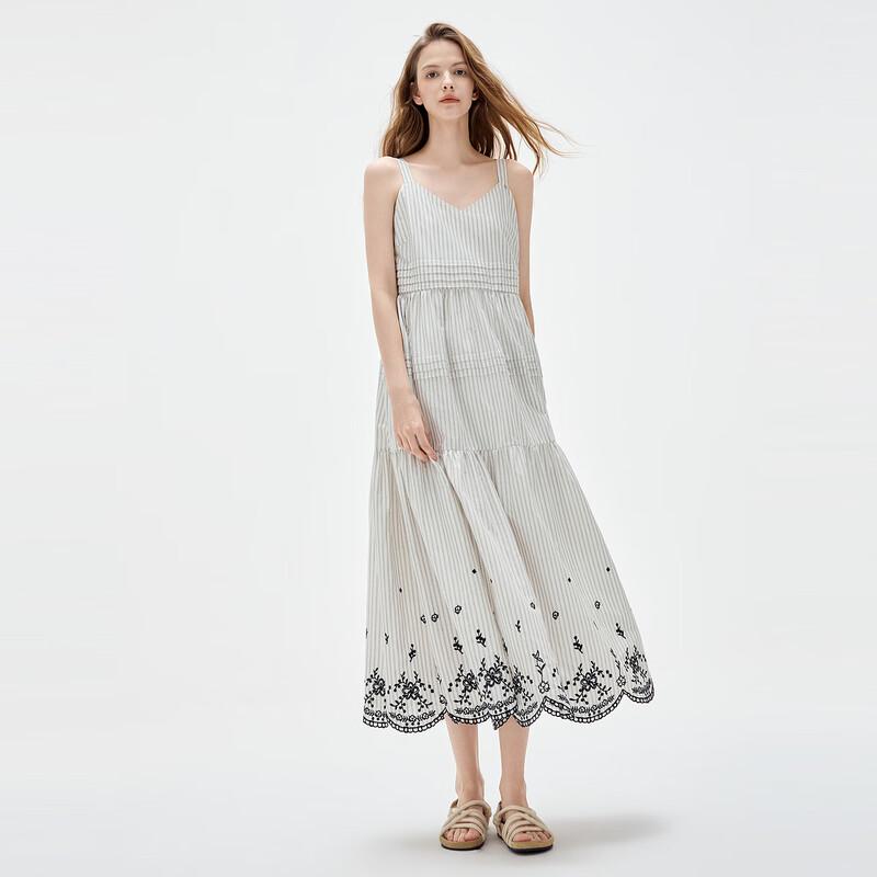 ELLE 2026 Summer Embroidered A-Line Maxi Dress