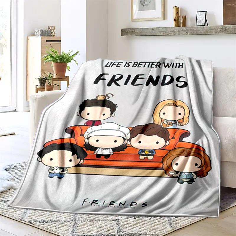 1PC Friends printed blanket, all season lightweight home office outdoor nap multifunctional blanket A9