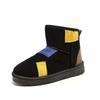 Color matching winter velvet thickened sole warm bread shoes new cotton shoes women's fashion short snow boots women
