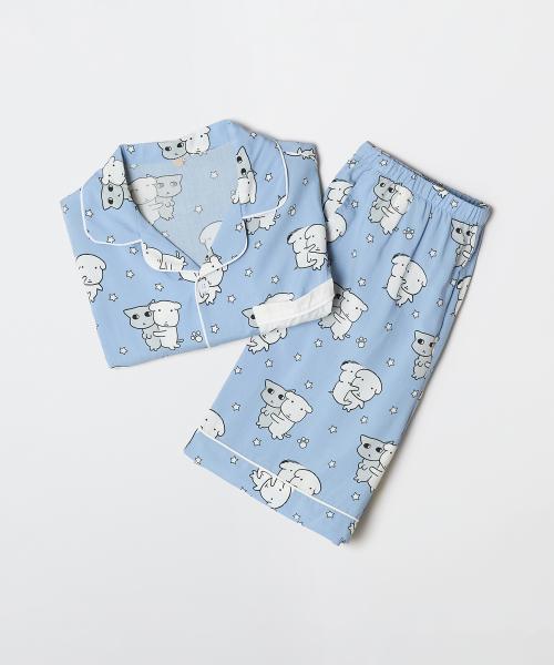 

[SPAO] Ganadi Short-Sleeve Pajama (BLUE) SPPPG25U06 [Shipped from Korea] 100% Authentic Blue - S