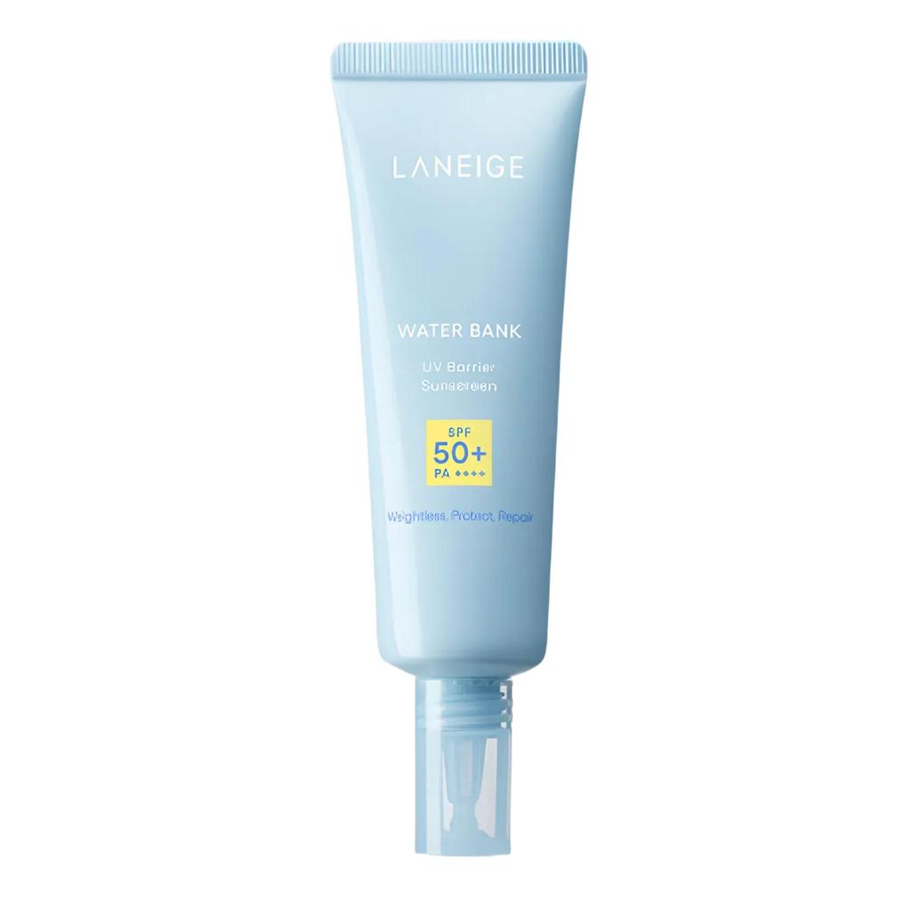 LANEIGE Water Bank UV Barrier Sunscreen SPF50+ PA++++ – No White Cast Hydrating Sun Cream (50ml)