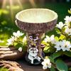 Outdoor Garden Animal Bird Feeder & Bath with Sunflower Design