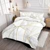 Marbled Three-piece Digital Printing Fat Quilt Cover Set