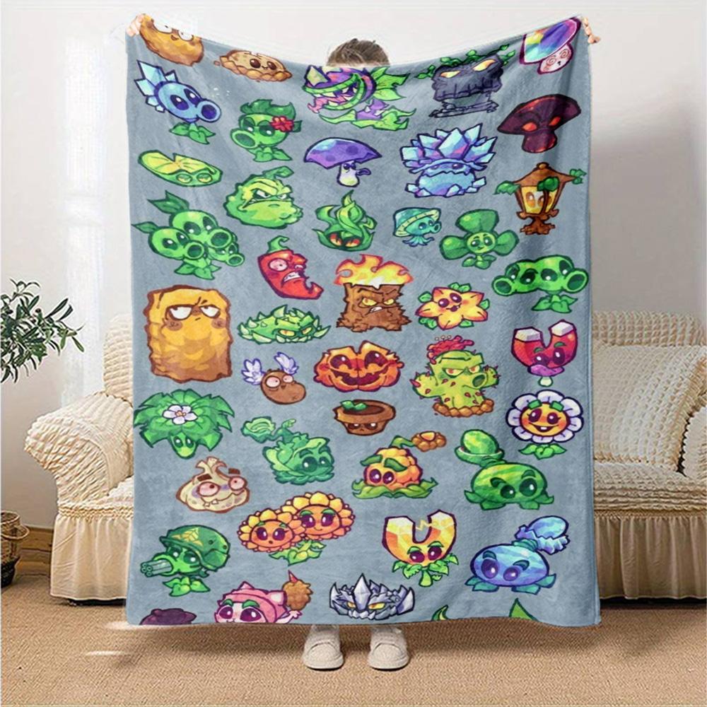 Plants Vs. Zombies Blanket Comfortable Great for Livingroom Picnics Bed Four Seasons Universal Modern Unique Gift for Family and Friends Camping
