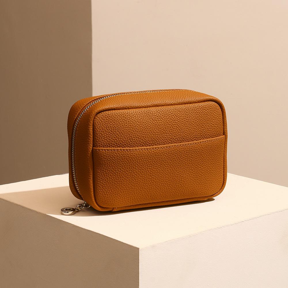 Premium small square bag, first layer cowhide shoulder messenger bag, OEM logo genuine leather women's bag