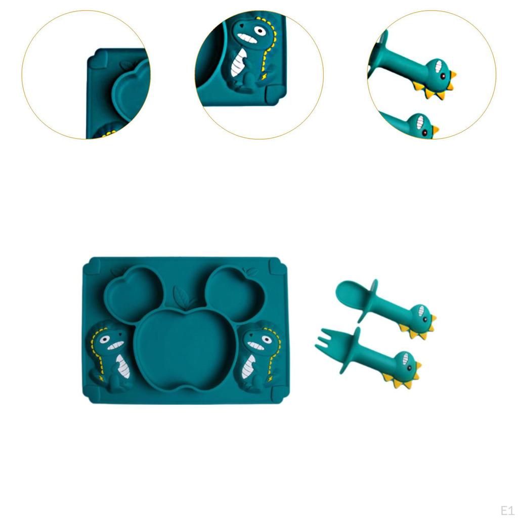 Cute Silicone Suction Table Plate Mat Bowl Tray Placemat Food Feeding Baby Kids
