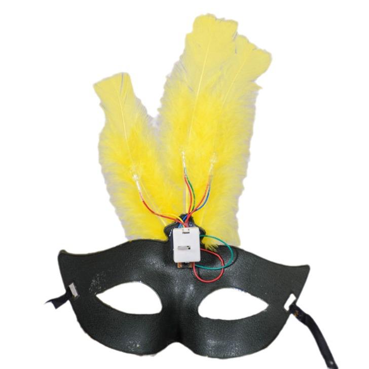 Gold Powder Princess Feather Masquerade Masks - Luminous Plush & Cute Designs