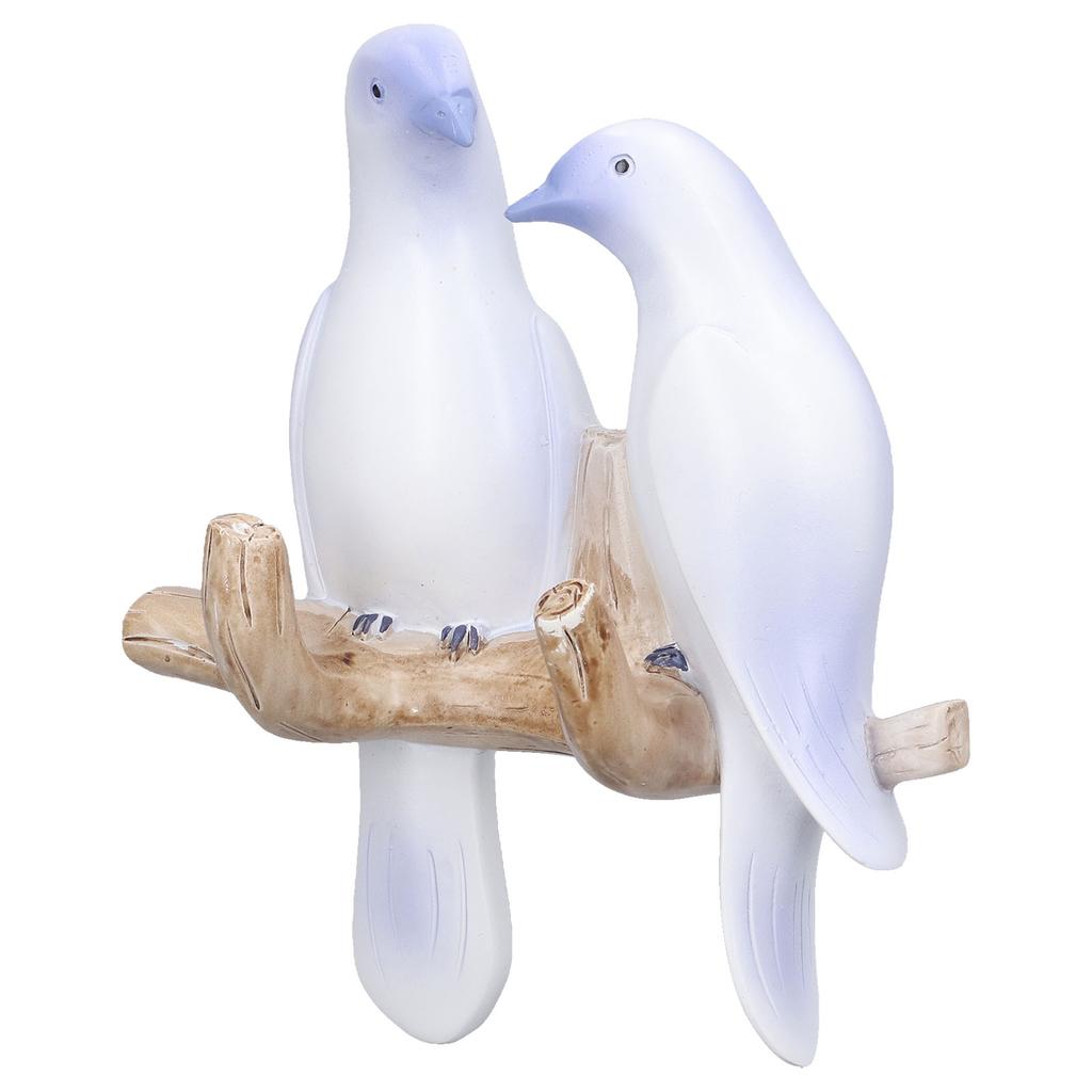 Birds Coat Hanger Waterproof Wall Mounted Resin Animal Style Decorative Birds On Branch Hanger Rack