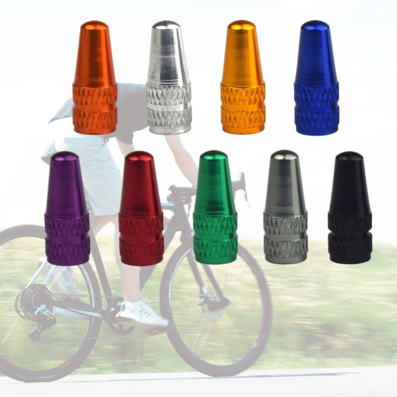 4Pcs Bike Tire Valves Stem Caps Aluminum Alloy Bicycles Air Tire Caps Bike Valves Caps Air Dust Covers Valves Caps