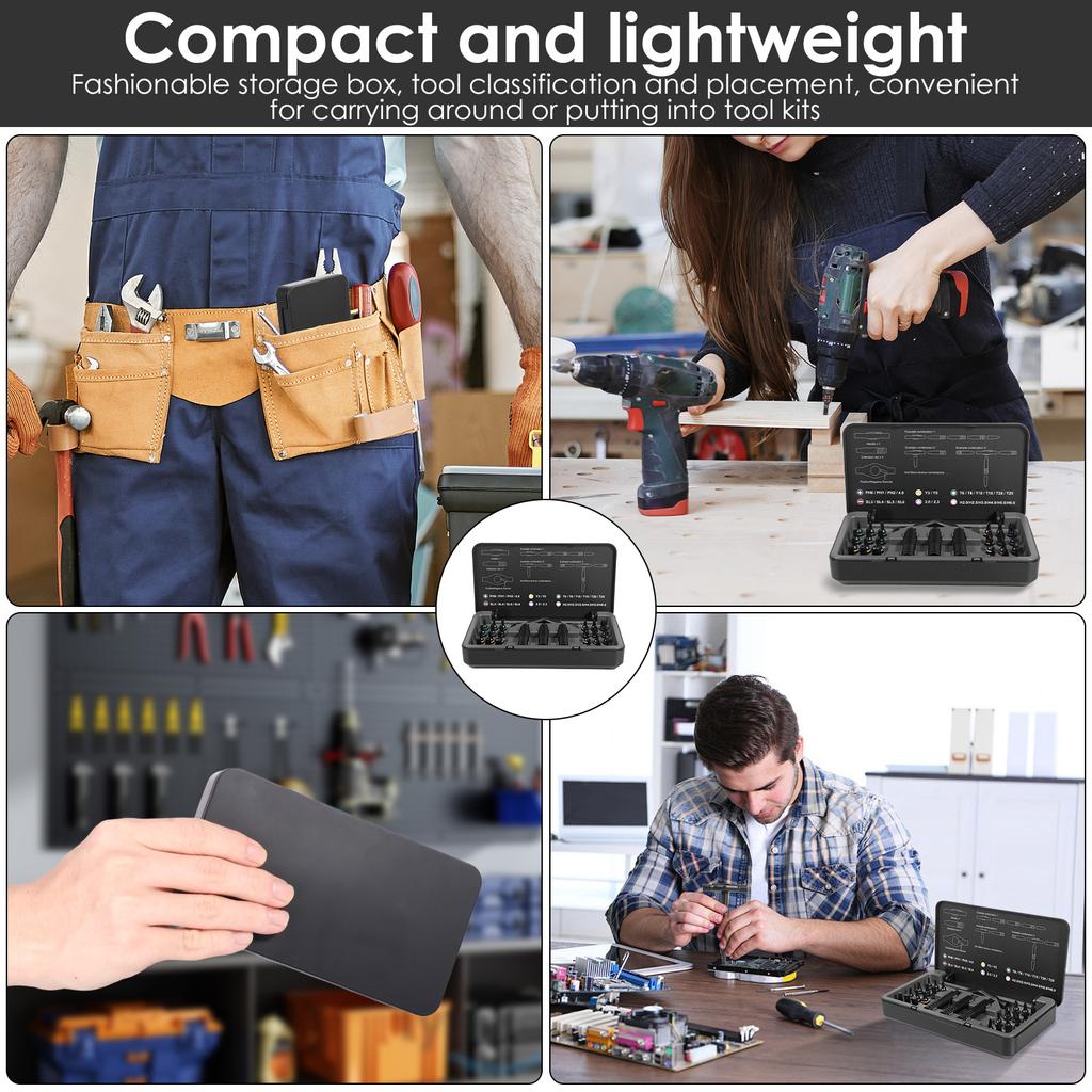 24in1 Magnetic Screwdriver Set DIY Ratchet Screwdriver Set Multi Bit Drive Set with Detachable Ratchet Handle for Compute Repair