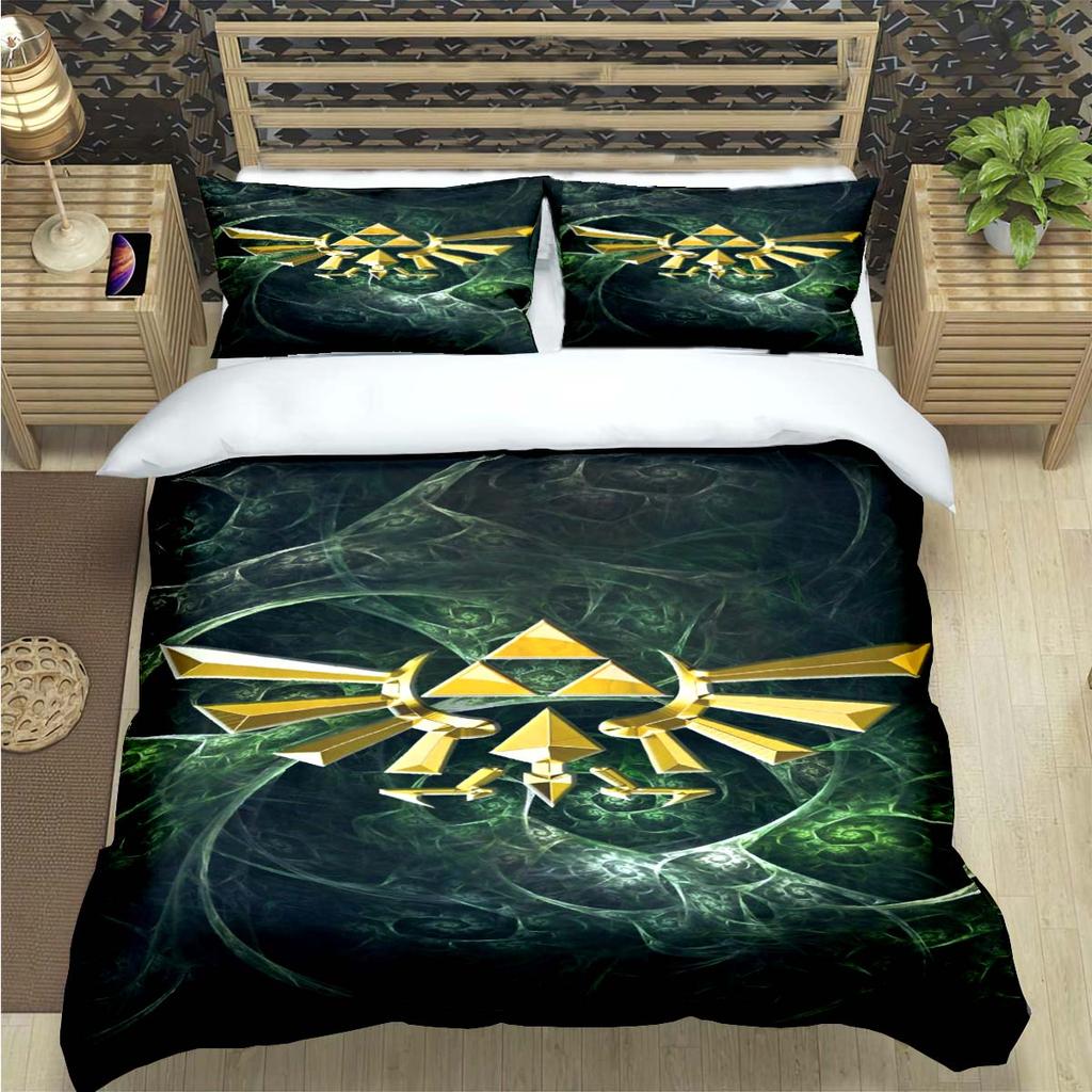 Comforter Fashion Classic Exciting Game Z-Zelda Print Bedding Sets Bed Supplies Set Bed Comforter Set Bedding Set Luxury Gift