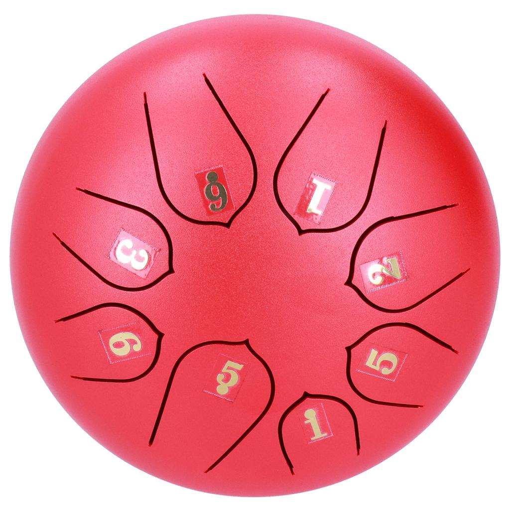 6in 8 Tones Tongue Drum with Mallets English Music Book Storage Bag Musical Percussion Instrument