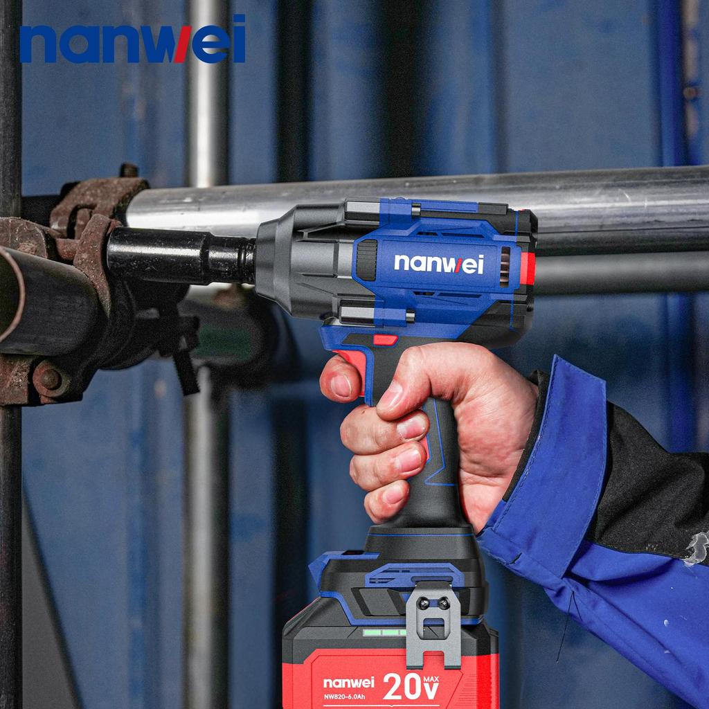 NANWEI 800N Electric Impact Wrench, Size 1/2, Adjustable Torque 500N/600N/800N