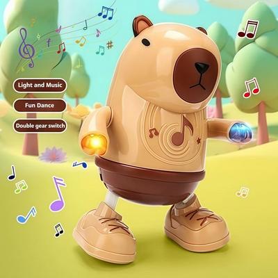 Singing Dance Electric Capybara Toys Left Right Dance Swinging Hands Capybara Dancing Toy Durable with Music Lighting