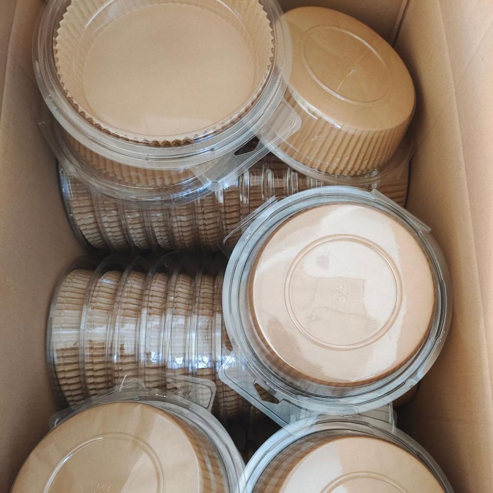 50PCS Special Paper Tray Round Oil Absorbing Paper Kitchen Food Mat Baking Household Baking Paper High Temperature Oil Proof Tin Tray