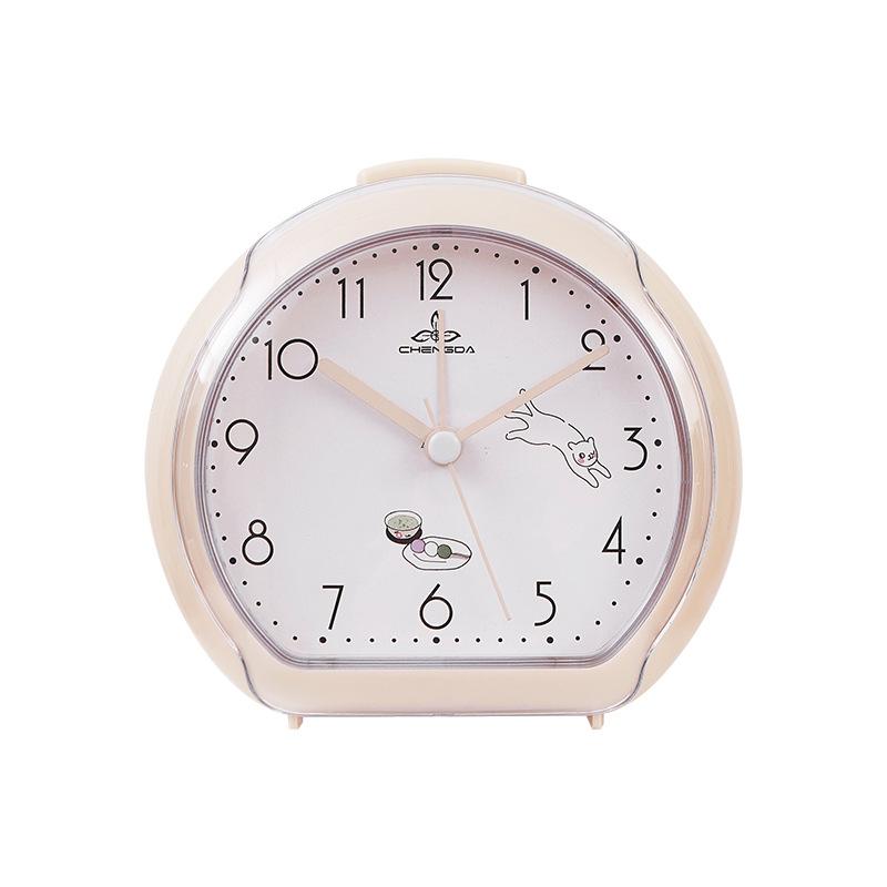 Cute Children's Small Alarm Clock Student Bedside Night Light Clock Simple Clock Multicolor Desktop Clock