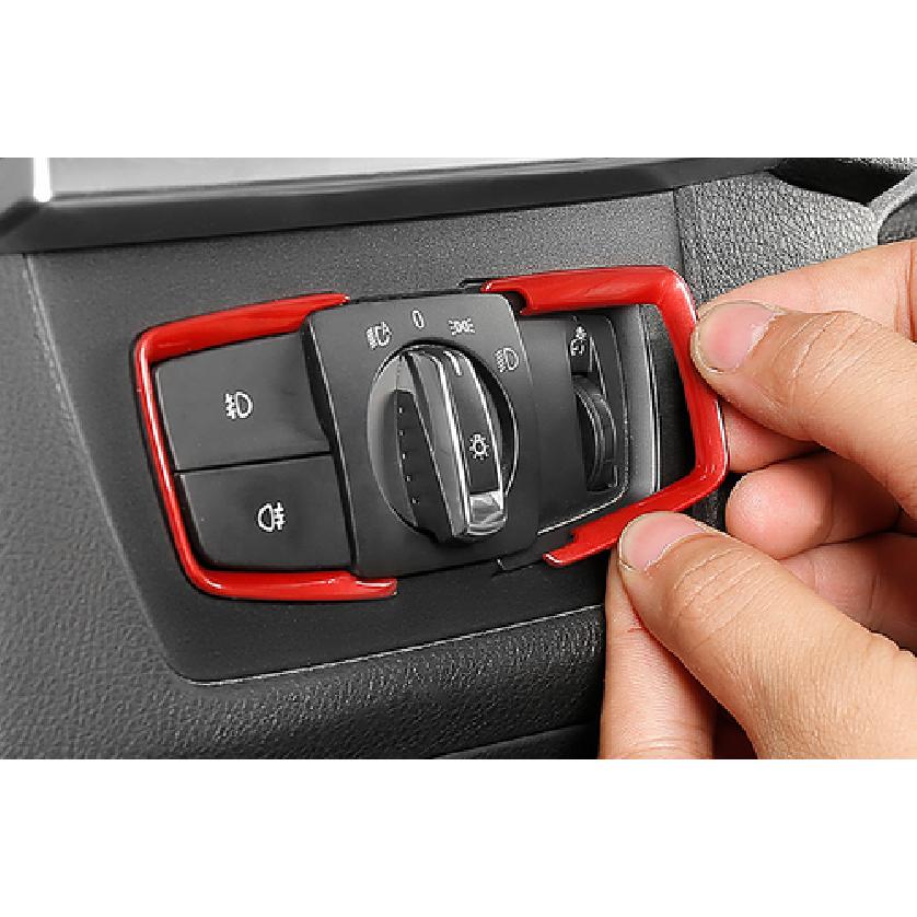 Function Control Button Frame Trim 2PCS For BMW 3 4 Series GT 2013- ABS Red