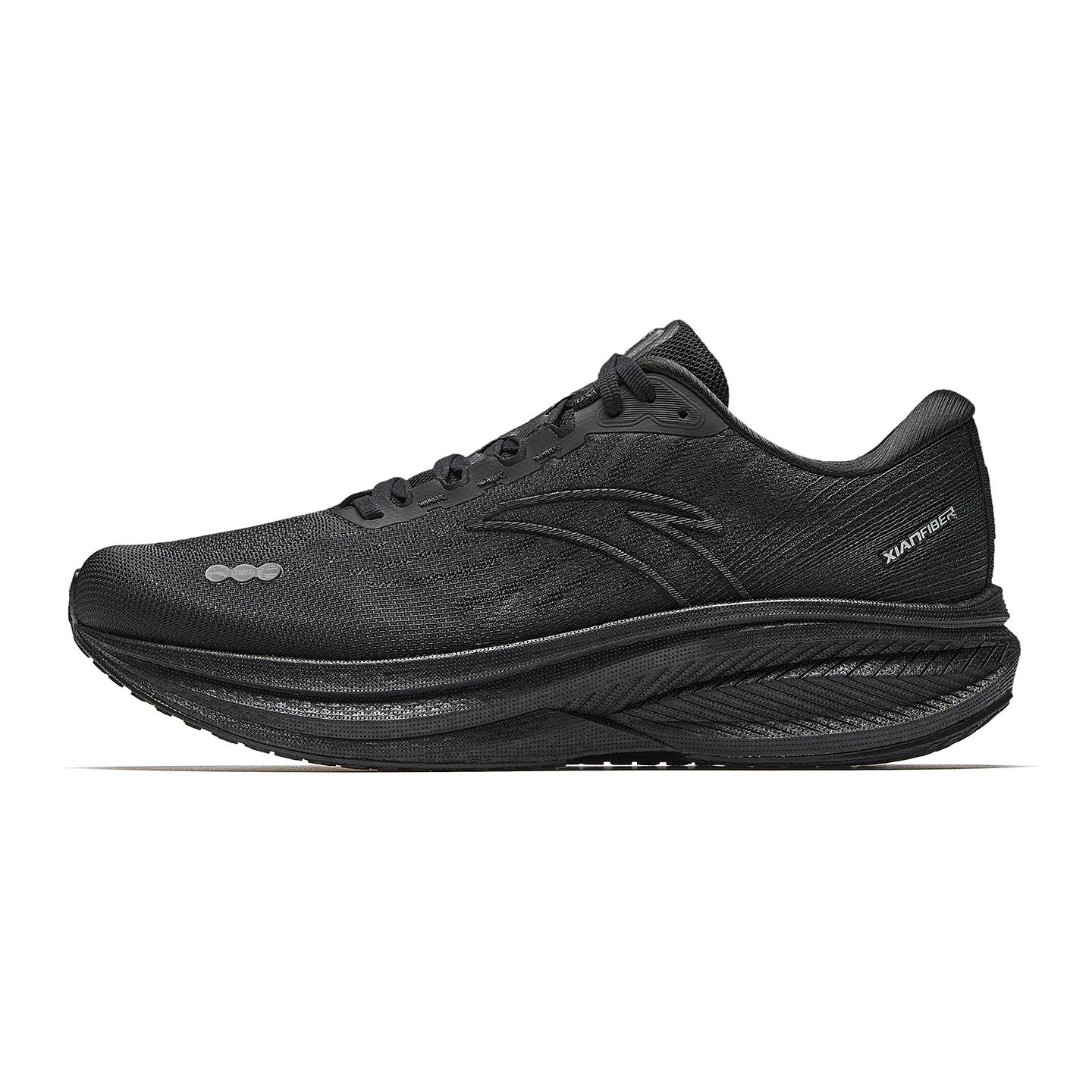 Anta Running Series Men Black White Lightweight Cushioning Breathable Road Running Sneakers 912615562-6 41
