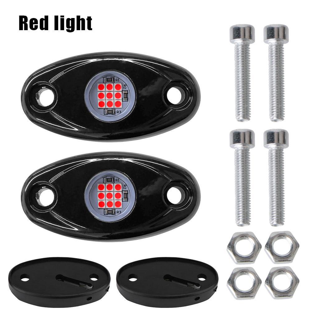 Waterproof LED Rock Lights For Jeep Atv Suv Offroad Car Truck Yacht Trail Rig Lamp 1 Pair 5 Colors Led Neon Light Underbody Glow