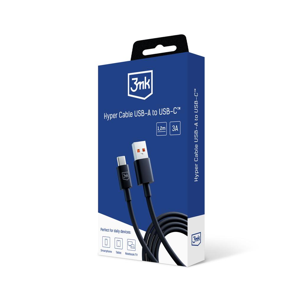 Accessories - 3Mk Hyper Cable A To C 1.2M 5A Black