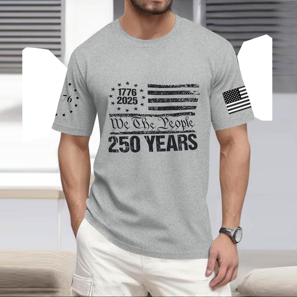 Men's Casual Round Neck Lightweight Short-Sleeve Top