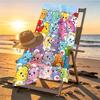 Care Bears Print Beach Towel Design, Soft, Lightweight. for Home Bathroom, Spa, Pool, Yoga, Surfing, Camping, Gift for Family, Friend