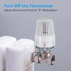 2pcs Radiator Thermostatic Head Heater Control Thermostat Tools Valve Heads