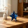 Enfeites de Estrelas de Madeira 3D Design Patriótico Estrelas e Listras Americanas Montagem Sem Ferramentas Enfeite para Decoração de Casa Escritório 4 de Julho