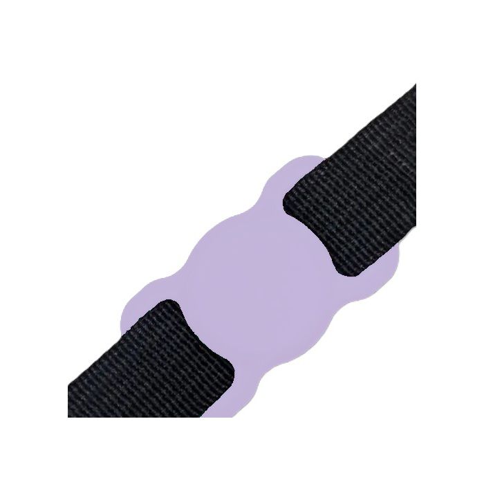 Support collier chat chien pour AirTag 2 - Violet lilas - Silicone flexible - Compatible la plupart des colliers