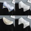 New Design Shirt Lapel Fake Collar Ladies Hollow Out Flower Button Half Shirt Detachable Collar Removable Neckwear False Ties